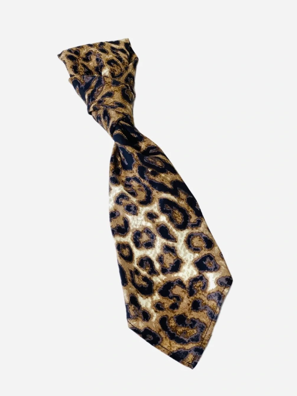 NWT SILKLETTE Animal Print 100% Fine Silk Kerchief Scarf CREAM/BROWN/BLACK